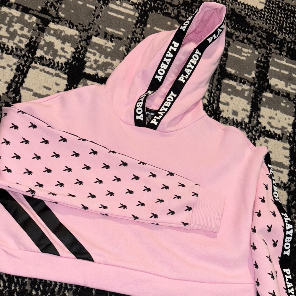 Playboy Pink Sweatshirt with Black Details